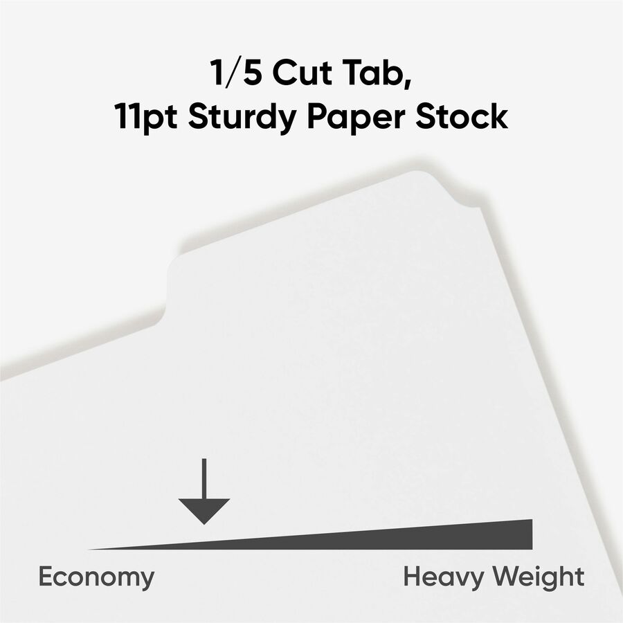 Smead Three-Ring Binder Index Dividers - 5 Tab(s)/Set - Letter - 8.50" Width x 11" Length - White Divider - 10% Recycled - 20 / Box