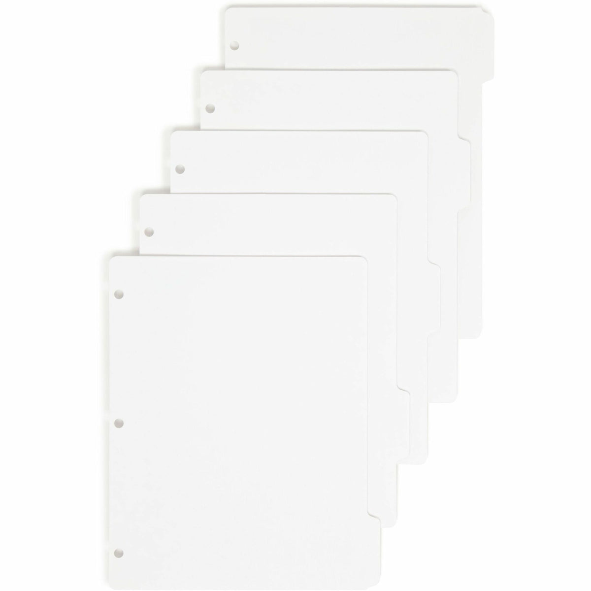 Smead Three-Ring Binder Index Dividers - 5 Tab(s)/Set - Letter - 8.50" Width x 11" Length - White Divider - 10% Recycled - 20 / Box