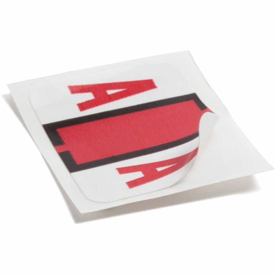 Smead BCCR Bar-Style Color-Coded Labels - A-Z - x 1 1/4" Width x 1" Length - Assorted - Laminated - 500 / Roll - 26 / Box