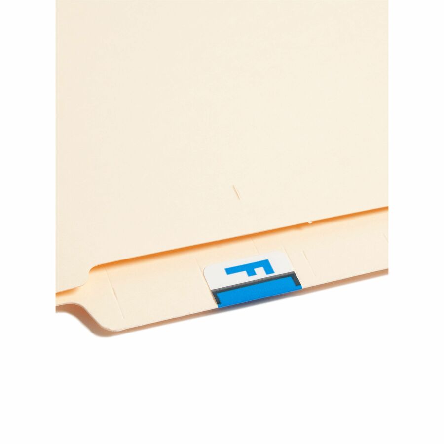 Smead BCCR Bar-Style Color-Coded Labels - F - x 1 1/4" Width x 1" Length - Blue - Laminated - 500 / Roll