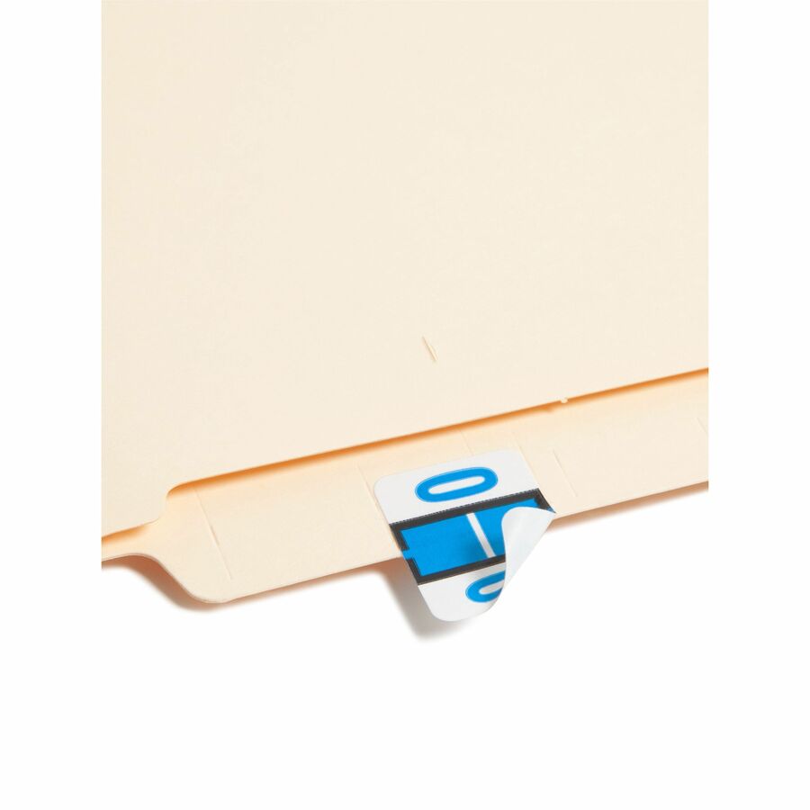 Smead BCCR Bar-Style Color-Coded Labels - O - x 1 1/4" Width x 1" Length - Blue - Laminated - 500 / Roll