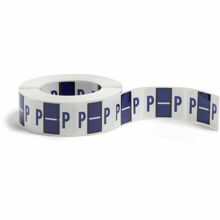Smead BCCR Bar-Style Color-Coded Labels - P - x 1 1/4" Width x 1" Length - Violet - Laminated - 500 / Roll