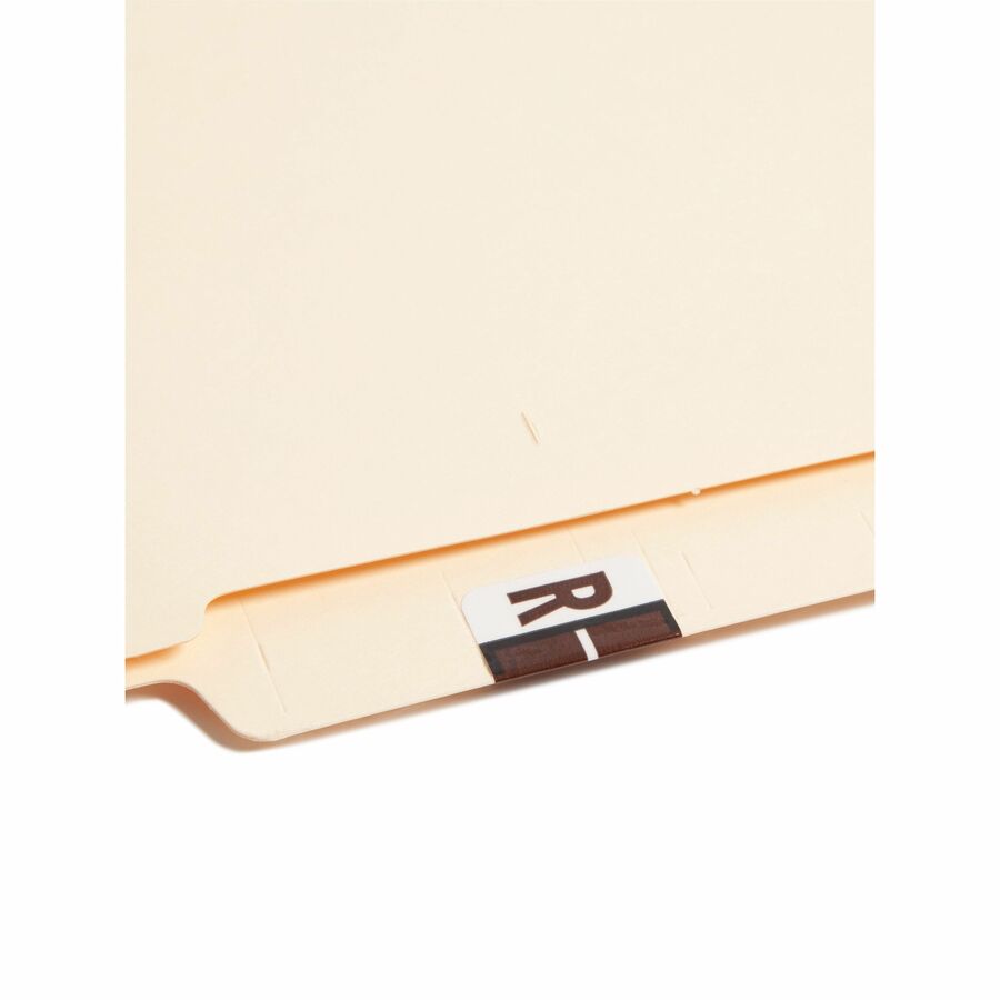 Smead BCCR Bar-Style Color-Coded Labels - R - x 1 1/4" Width x 1" Length - Brown - Laminated - 500 / Roll