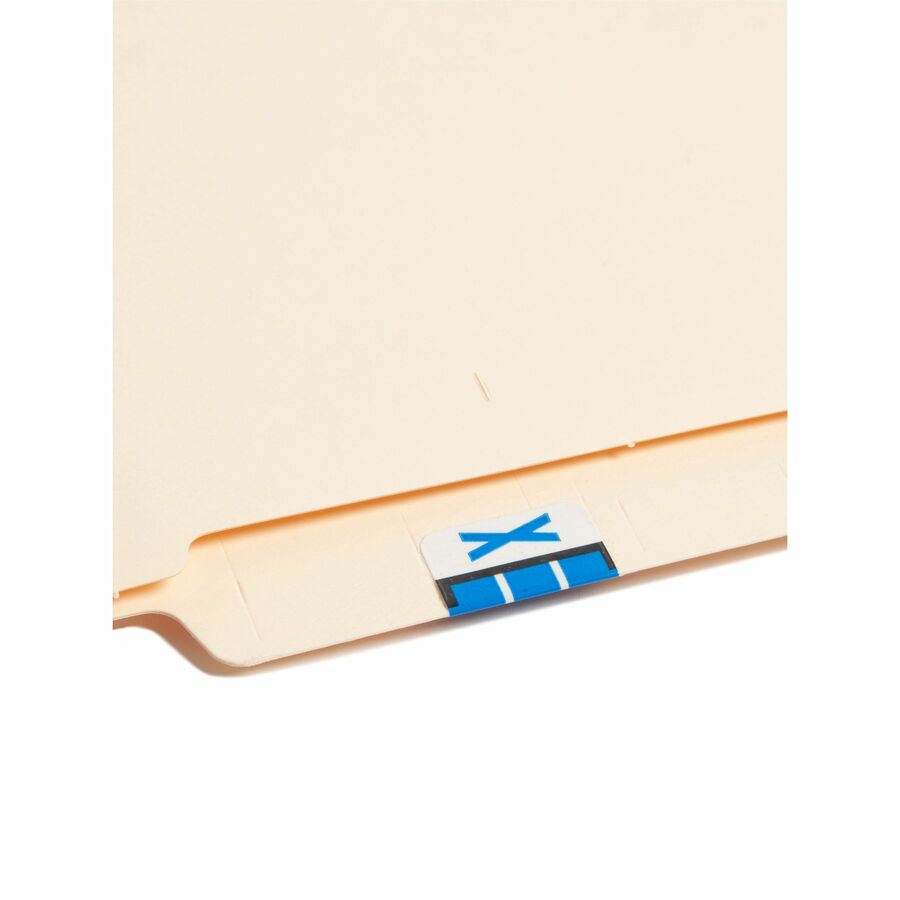 Smead BCCR Bar-Style Color-Coded Labels - X - x 1 1/4" Width x 1" Length - Blue - Laminated - 500 / Roll