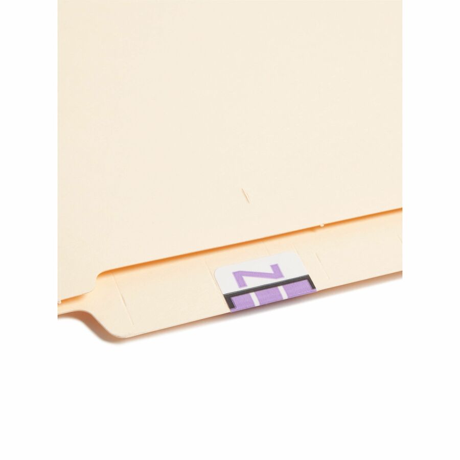 Smead BCCR Bar-Style Color-Coded Labels - Z - x 1 1/4" Width x 1" Length - Lavender - Laminated - 500 / Roll