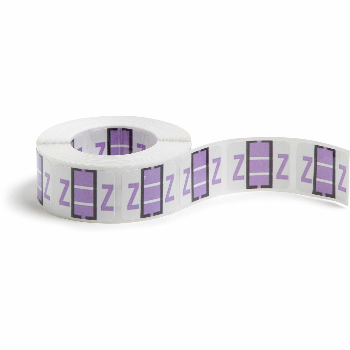 Smead BCCR Bar-Style Color-Coded Labels - Z - x 1 1/4" Width x 1" Length - Lavender - Laminated - 500 / Roll