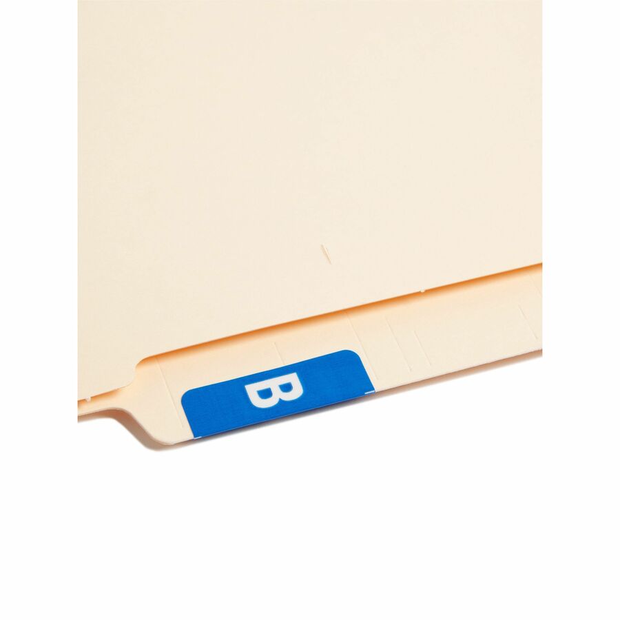 Smead AlphaZ ACCS Color-Coded Labels - B - x 1" Width x 1 5/8" Length - Dark Blue - Laminated - 10 / Sheet - 100 / Pack