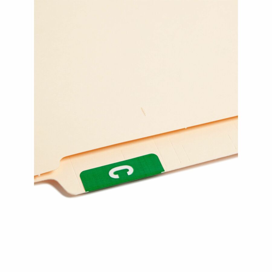 Smead AlphaZ ACCS Color-Coded Labels - C - x 1" Width x 1 5/8" Length - Dark Green - Laminated - 10 / Sheet - 100 / Pack