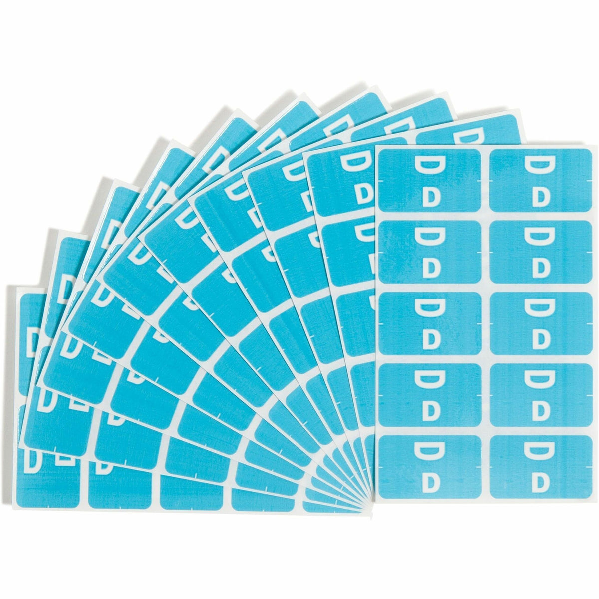 Smead AlphaZ ACCS Color-Coded Labels - D - x 1" Width x 1 5/8" Length - Light Blue - Laminated - 10 / Sheet - 100 / Pack