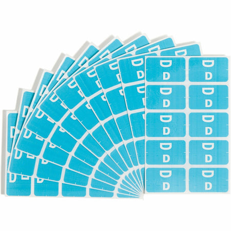 Smead AlphaZ ACCS Color-Coded Labels - D - x 1" Width x 1 5/8" Length - Light Blue - Laminated - 10 / Sheet - 100 / Pack