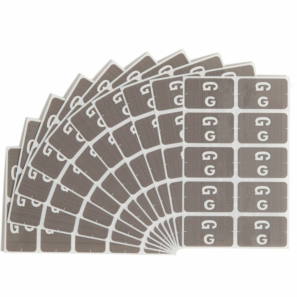 Smead AlphaZ ACCS Color-Coded Labels - G - x 1" Width x 1 5/8" Length - Gray - Laminated - 10 / Sheet - 100 / Pack