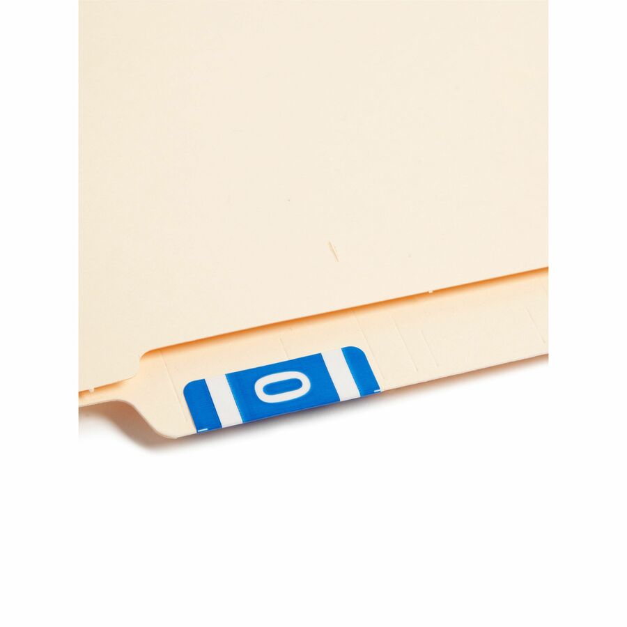 Smead AlphaZ ACCS Color-Coded Labels - O - x 1" Width x 1 5/8" Length - Dark Blue - Laminated - 10 / Sheet - 100 / Pack