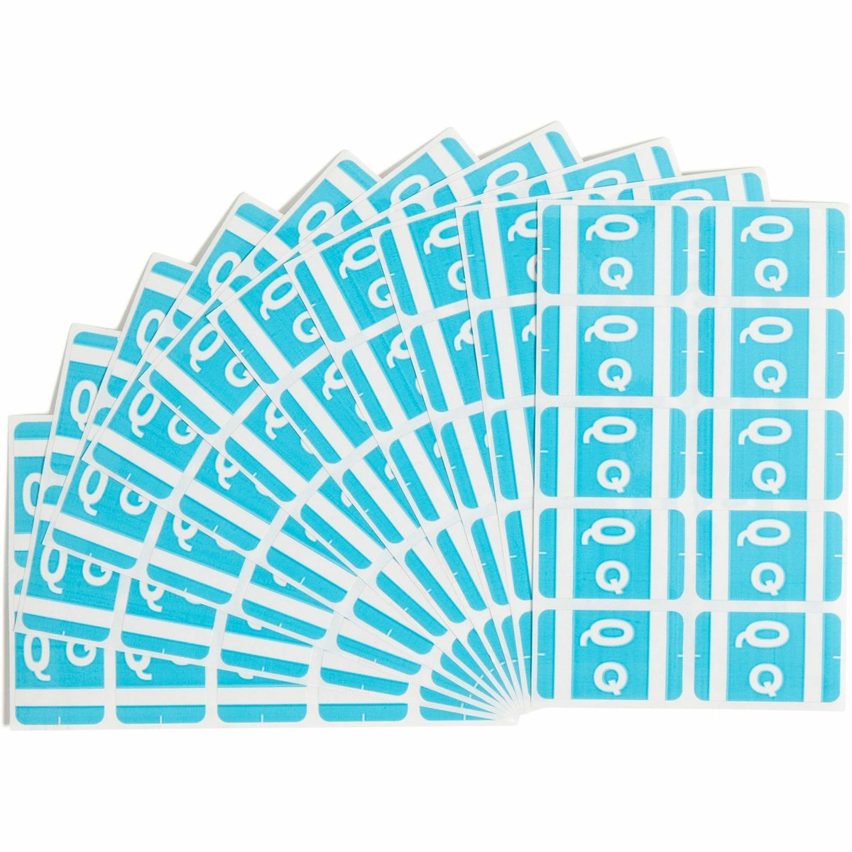 Smead AlphaZ ACCS Color-Coded Labels - Q - x 1" Width x 1 5/8" Length - Light Blue - Laminated - 10 / Sheet - 100 / Pack