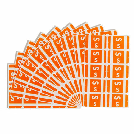 Smead AlphaZ ACCS Color-Coded Labels - S - x 1" Width x 1 5/8" Length - Orange - Laminated - 10 / Sheet - 100 / Pack
