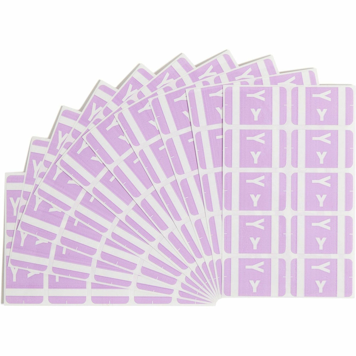 Smead AlphaZ ACCS Color-Coded Labels - Y - x 1" Width x 1 5/8" Length - Lavender - Laminated - 10 / Sheet - 100 / Pack