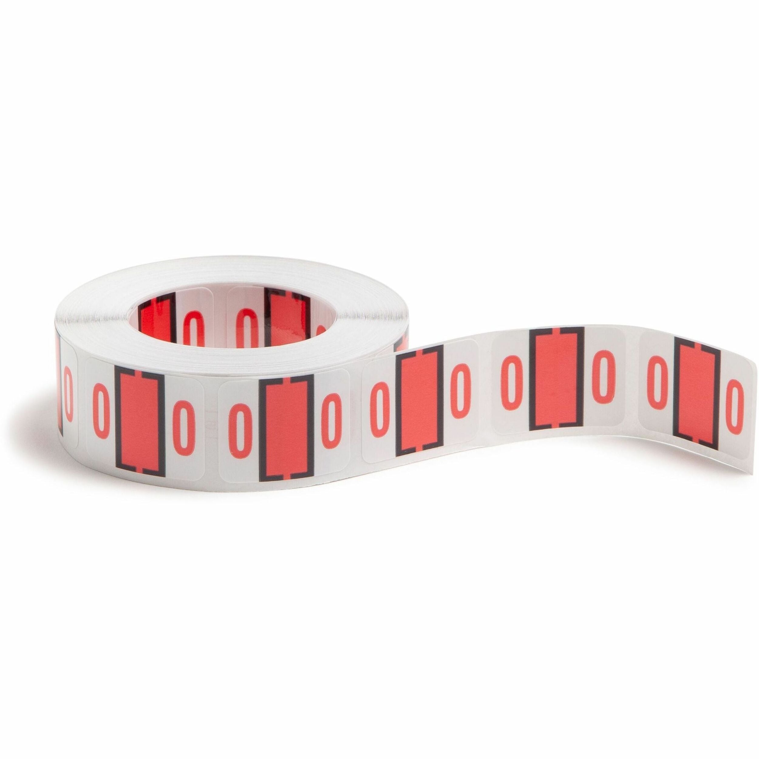 Smead BCCRN Bar-Style Color-Coded Labels - 0 - x 1 1/4" Width x 1" Length - Pink - Laminated - 500 / Roll