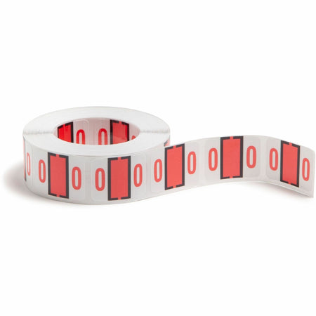 Smead BCCRN Bar-Style Color-Coded Labels - 0 - x 1 1/4" Width x 1" Length - Pink - Laminated - 500 / Roll