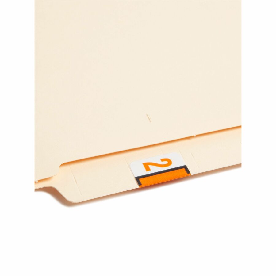 Smead BCCRN Bar-Style Color-Coded Labels - 2 - x 1 1/4" Width x 1" Length - Light Orange - Laminated - 500 / Roll