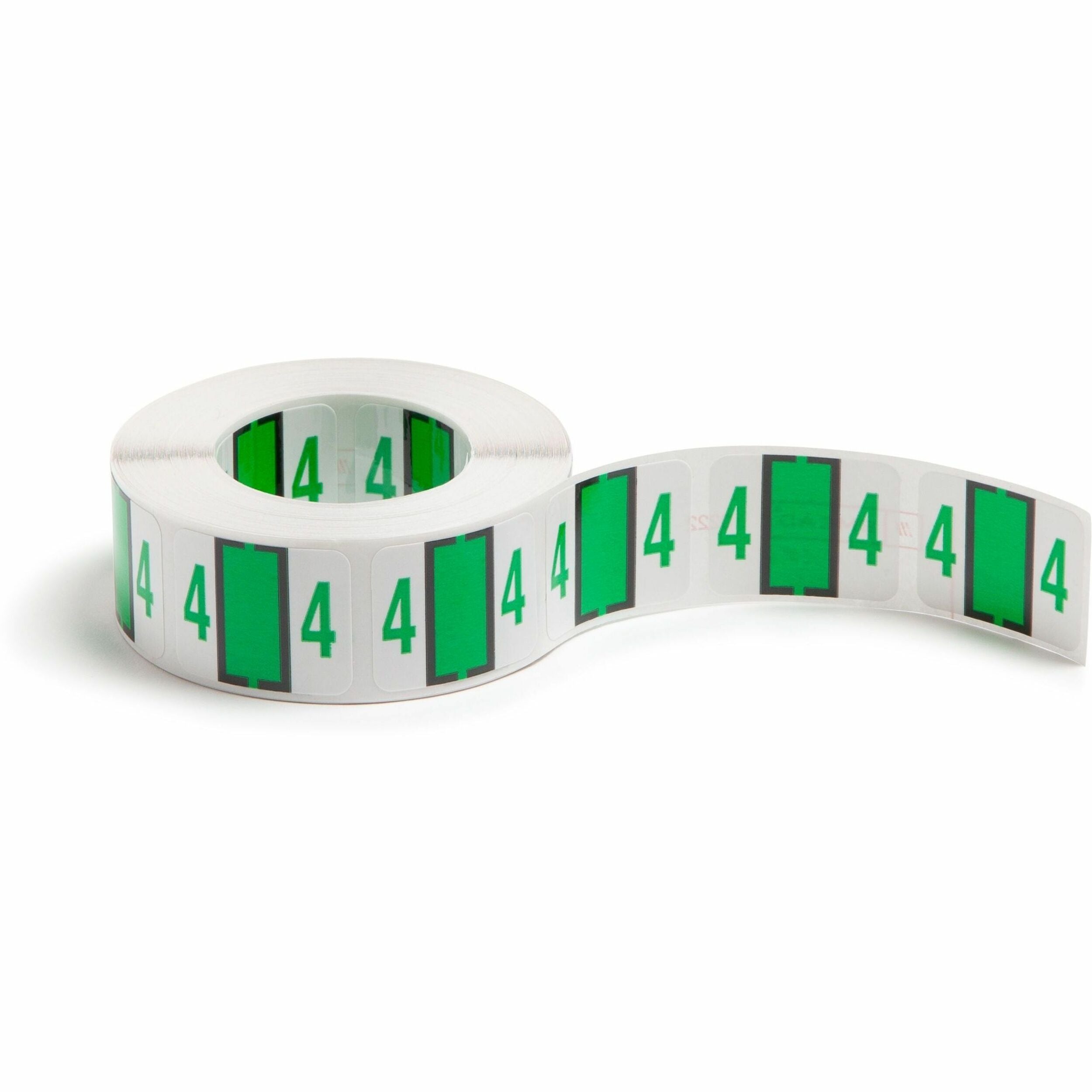Smead BCCRN Bar-Style Color-Coded Labels - 4 - x 1 1/4" Width x 1" Length - Light Green - Laminated - 500 / Roll