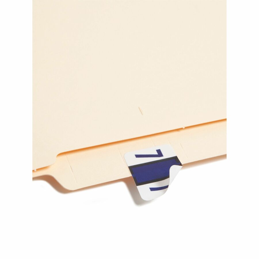 Smead BCCRN Bar-Style Color-Coded Labels - 7 - x 1 1/4" Width x 1" Length - Purple - Laminated - 500 / Roll