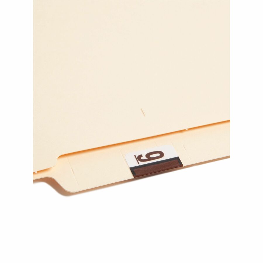 Smead BCCRN Bar-Style Color-Coded Labels - 9 - x 1 1/4" Width x 1" Length - Brown - Laminated - 500 / Roll