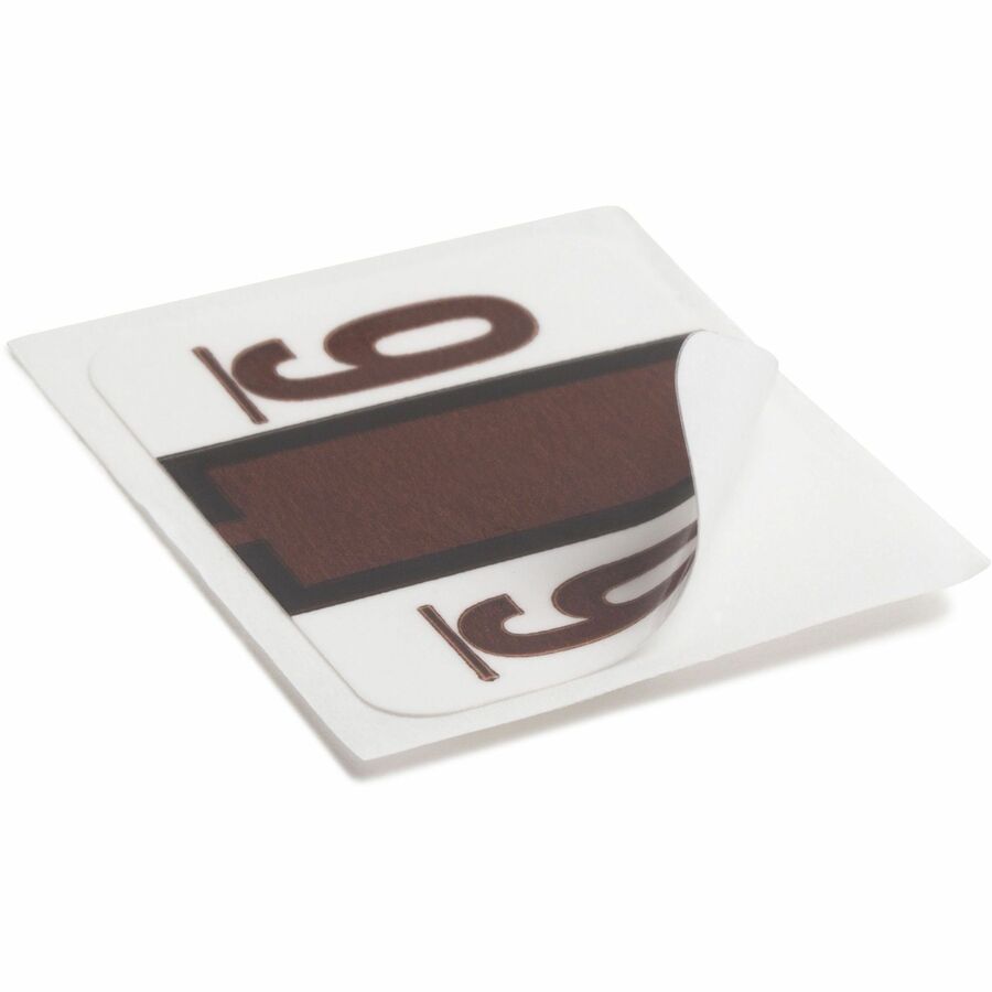 Smead BCCRN Bar-Style Color-Coded Labels - 9 - x 1 1/4" Width x 1" Length - Brown - Laminated - 500 / Roll