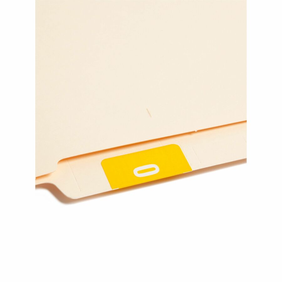 Smead DCC Color-Coded Numeric Labels - 0 - x 1 1/2" Width x 1 1/2" Length - Yellow - Laminated - 250 / Roll