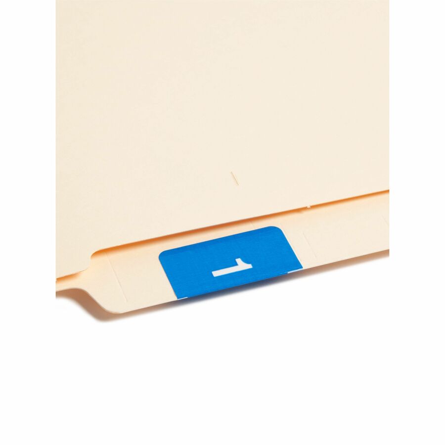 Smead DCC Color-Coded Numeric Labels - 1 - x 1 1/2" Width x 1 1/2" Length - Light Blue - Laminated - 250 / Roll