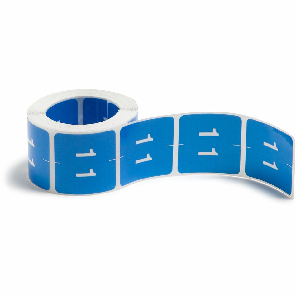 Smead DCC Color-Coded Numeric Labels - 1 - x 1 1/2" Width x 1 1/2" Length - Light Blue - Laminated - 250 / Roll