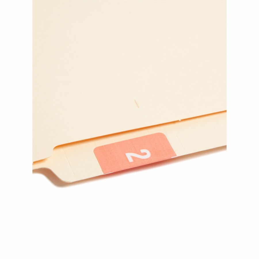 Smead DCC Color-Coded Numeric Labels - 2 - x 1 1/2" Width x 1 1/2" Length - Pink - Laminated - 250 / Roll