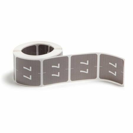 Smead DCC Color-Coded Numeric Labels - 7 - x 1 1/2" Width x 1 1/2" Length - Gray - Laminated - 250 / Roll