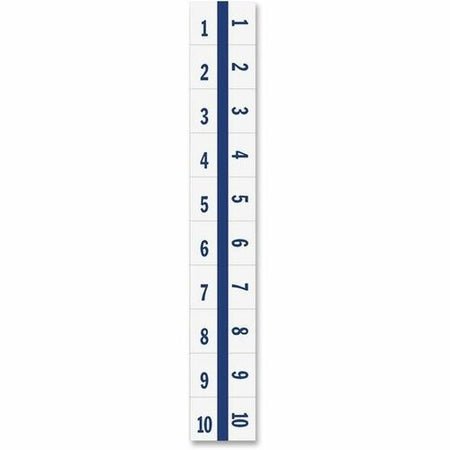 Tabbies Legal Index Divider Tabs - 10 Printed Tab(s) - Digit - 1-10 - 8.5" Divider Width x 11" Divider Length - Letter - 7 Hole Punched - White Paper Divider - Punched - 100 / Pack