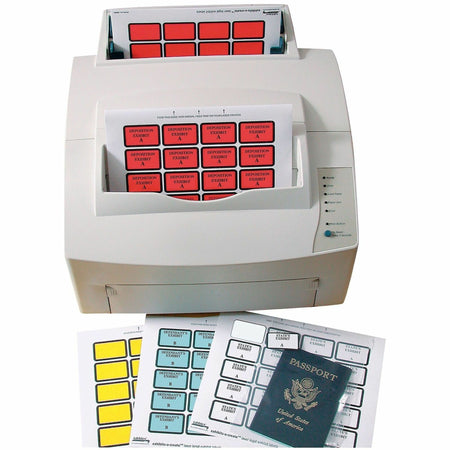 Tabbies Legal Exhibits-U-Create 1" Labels - 1 5/8" Width x 1" Length - Laser - White - 20 / Sheet - 240 / Pack