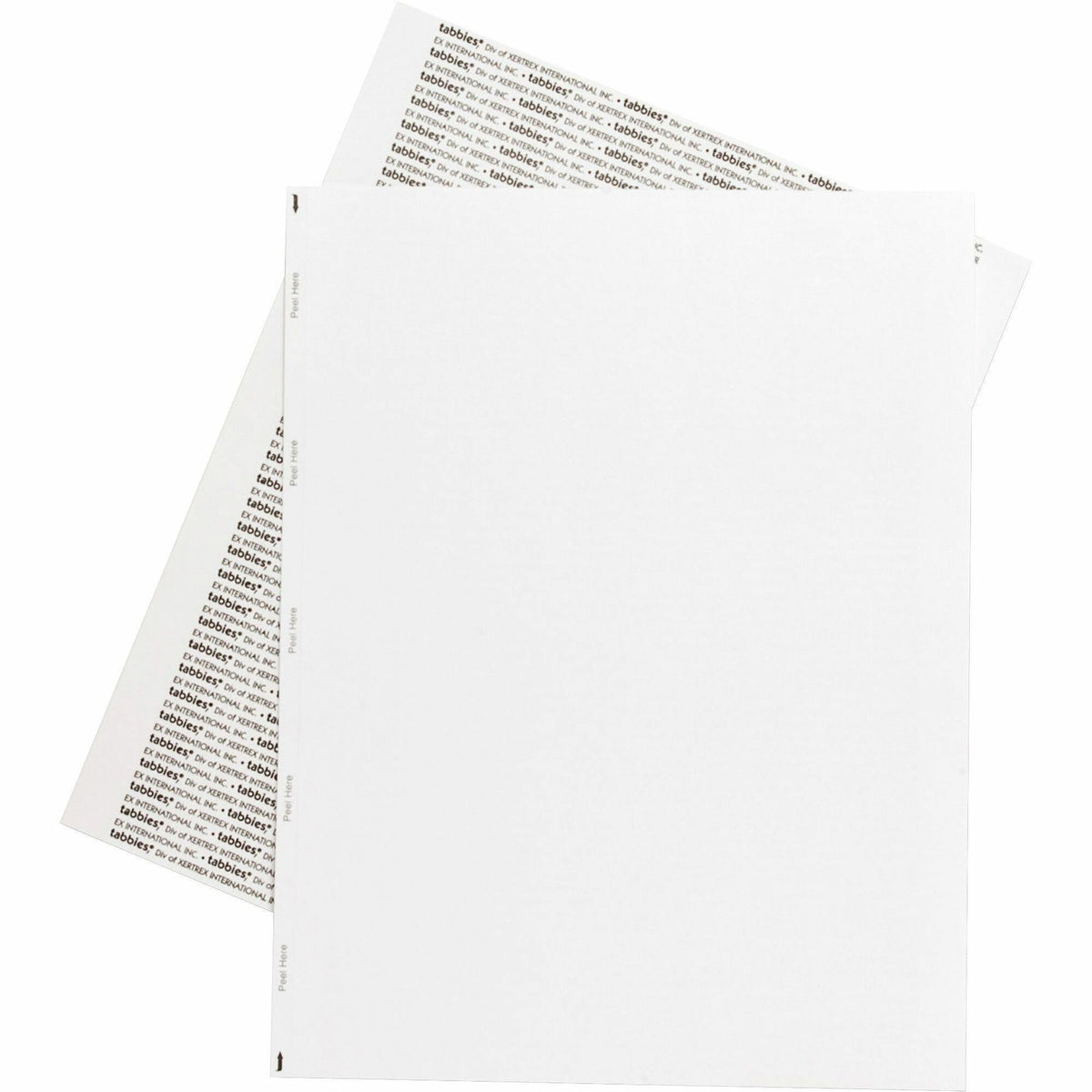 Tabbies Transcription Label Printer Sheets - 8 1/2" Width x 11" Length - Laser - White - Jam-free - 100 / Box