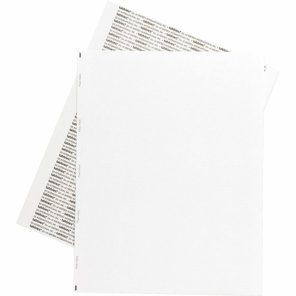 Tabbies Transcription Label Printer Sheets - 8 1/2" Width x 11" Length - Laser - White - Jam-free - 1000 / Box