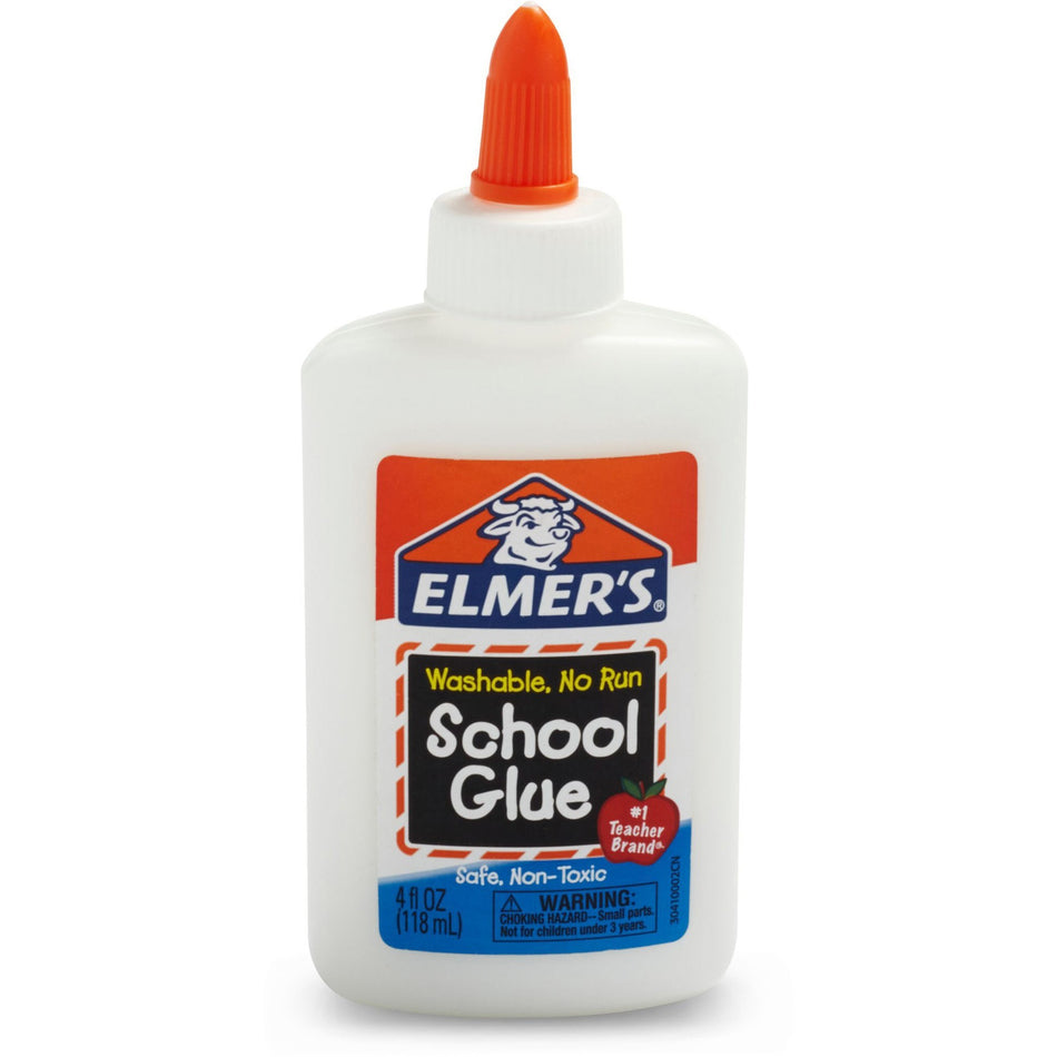 Elmer's Washable School Glue - 4 oz - White - 1 Each