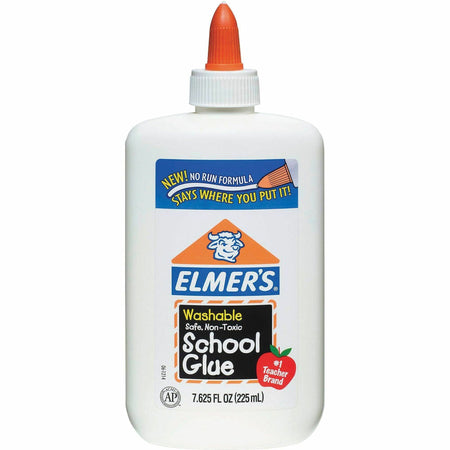 Elmer's Washable School Glue - 7.62 oz - White - 1 Each