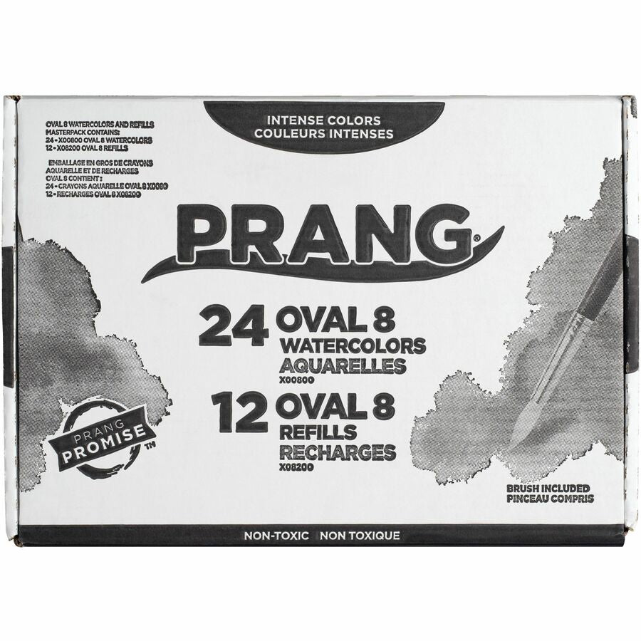 Prang 8-Color Oval Watercolor Master Pack - 8 Color(s) - Assorted - 0.17 fl oz - 8/Set - 36 / Carton