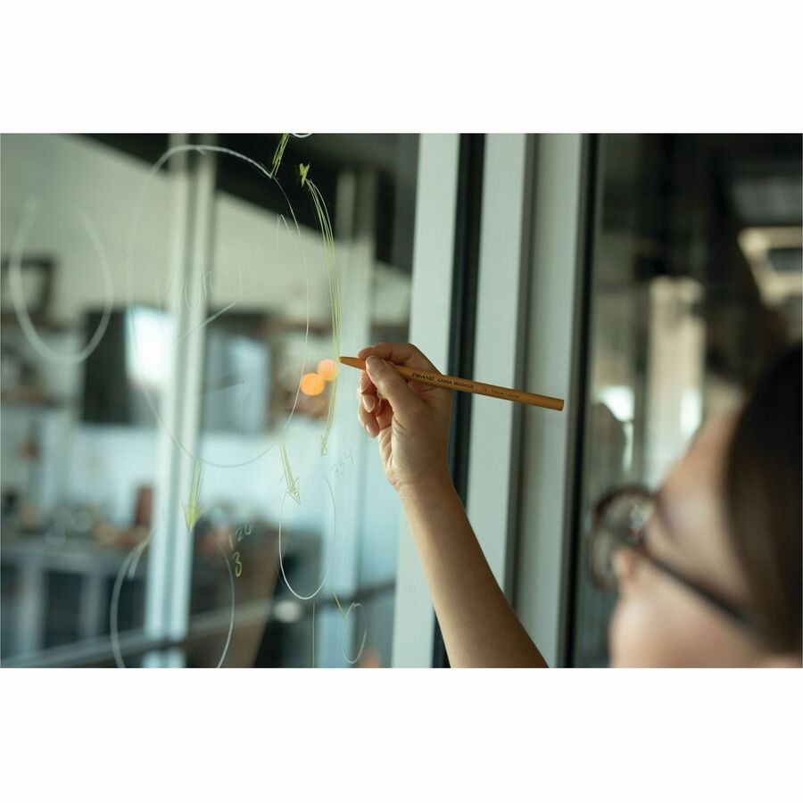 Dixon Industrial Phano Nontoxic China Markers - White Lead - White Barrel - 1 Each