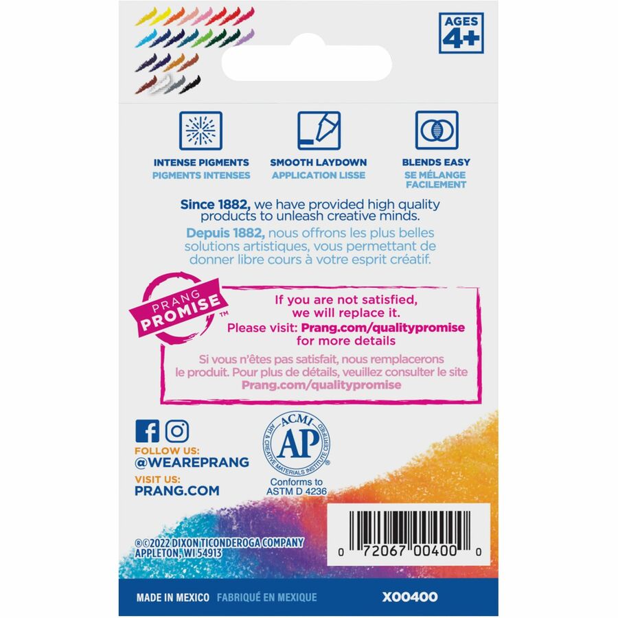 Prang 24 Count Wax Crayons - Assorted - 24 / Box