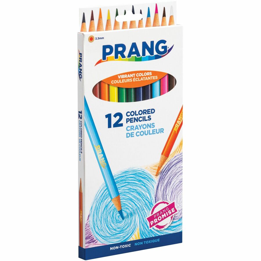 Prang Colored Pencils - Assorted Lead - Assorted Barrel - 12 / Set