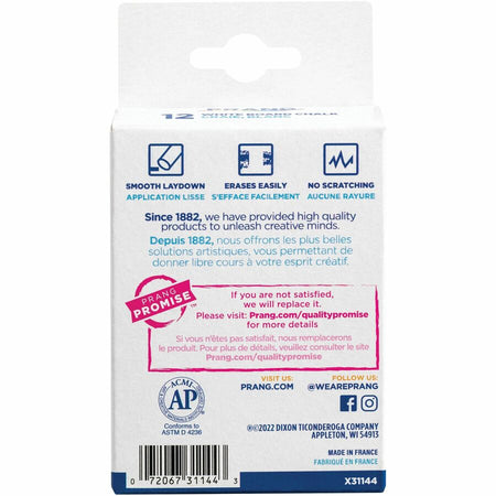 Prang White Chalk Sticks - Rear