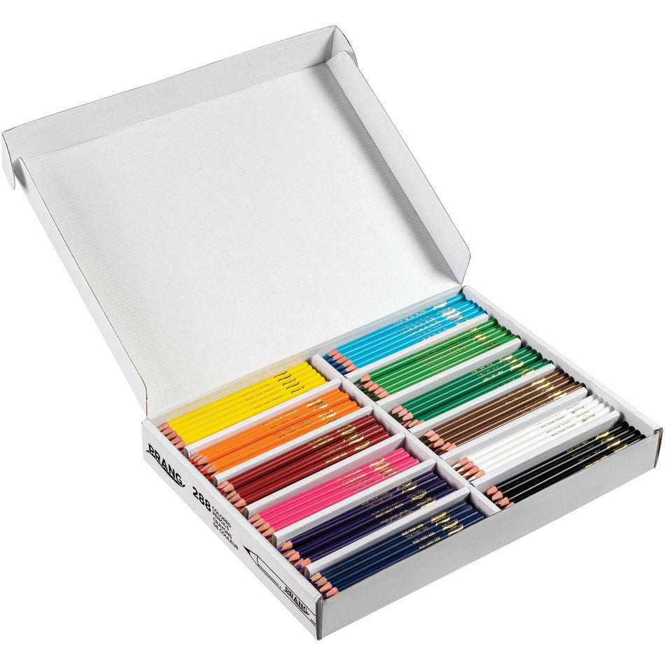Prang Master Pack Colored Pencils - 3.3 mm Lead - Assorted Barrel - 288 / Box