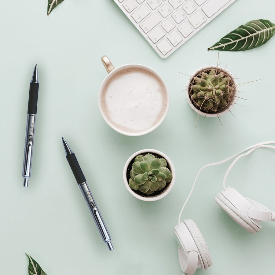 Zebra Pen STEEL 4 Series F-402 Ballpoint Pen - Fine Point - Refillable - Black Ink