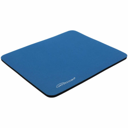 Compucessory Smooth Cloth Nonskid Mouse Pads - 9.50" Width x 8.50" Depth - Blue - Rubber, Cloth - 1 Each