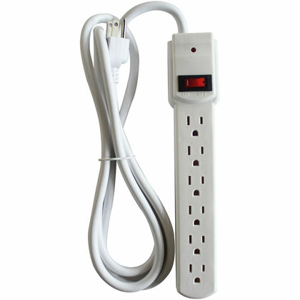 Compucessory Surge Protector: 6-Outlet Strip for Office Use - Power Cords & Protectors
