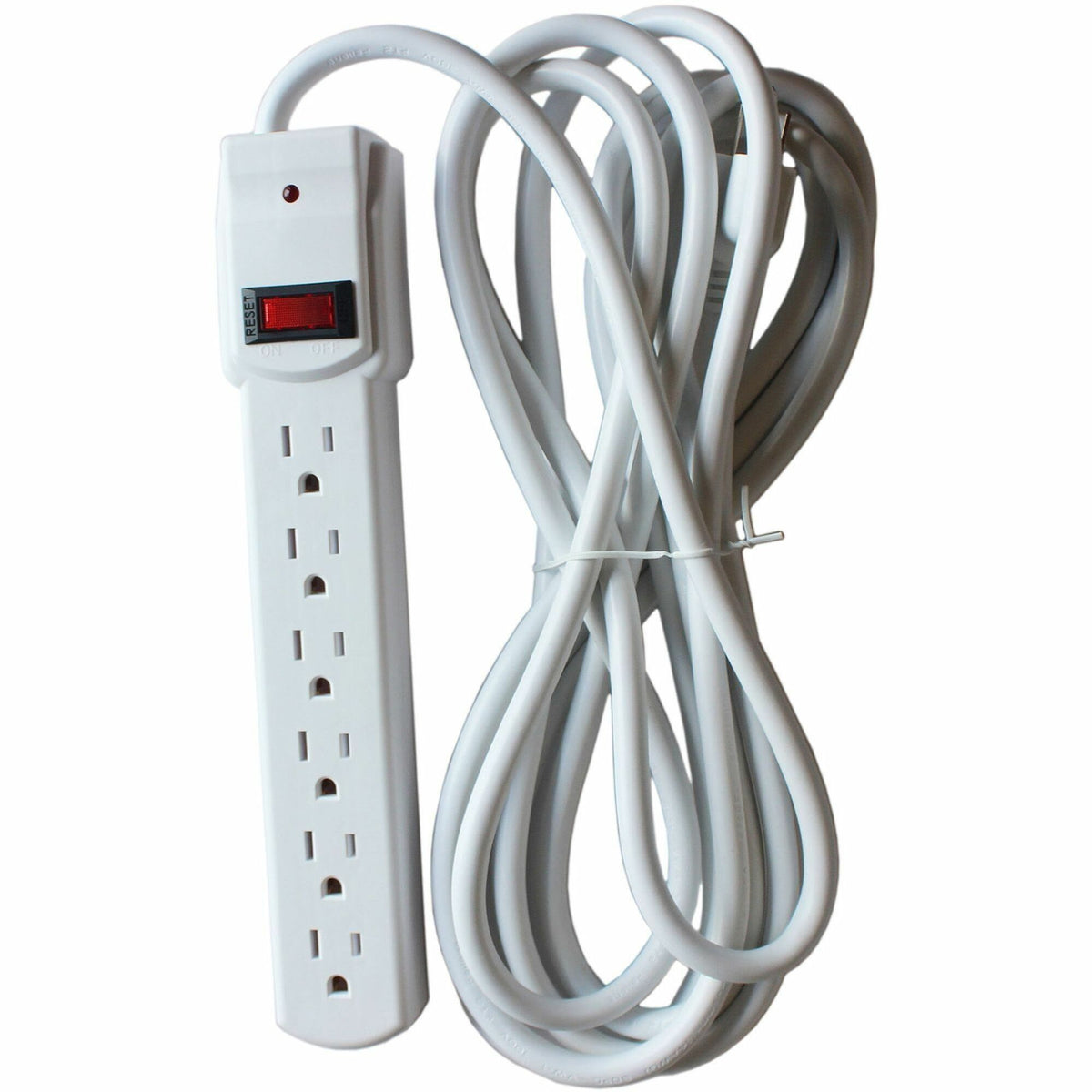 Compucessory 6-Outlet Office Surge Protectors - Light Gray - 6 x AC Power - 1080 J - 125 V AC Input - 125 V AC Output - 15 ft