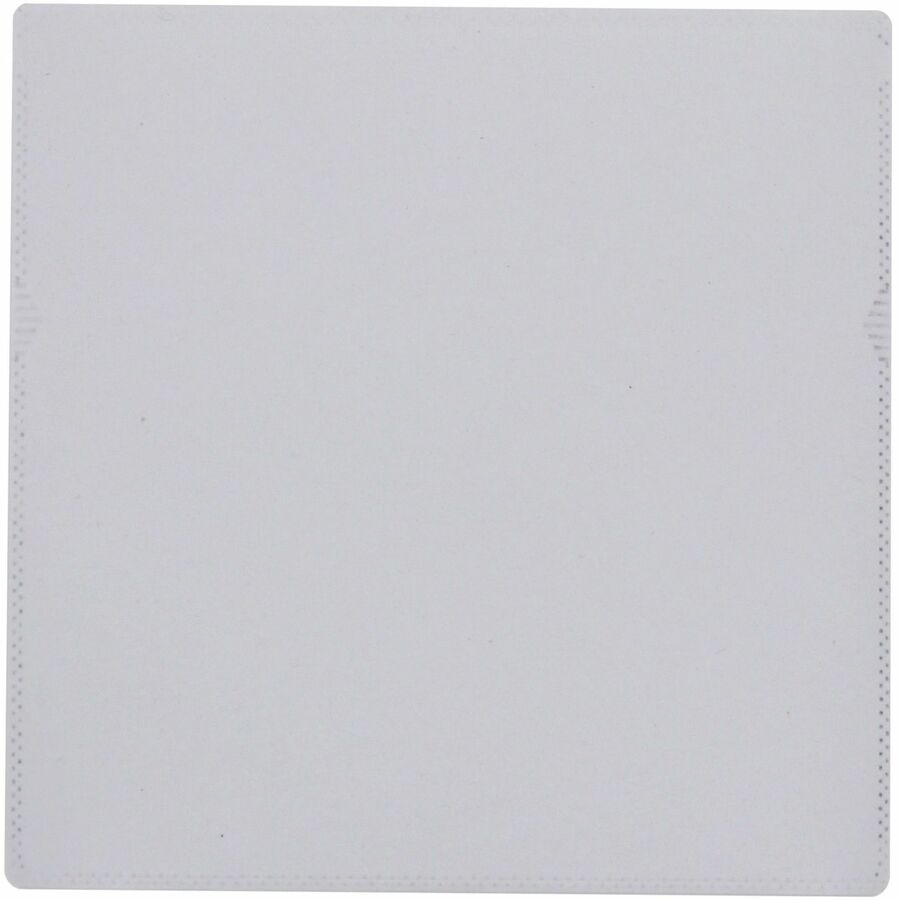 Compucessory Self-Adhesive Poly CD/DVD Holders - 1 x CD/DVD Capacity - White - Polypropylene - 50 / Pack