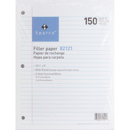 Sparco 3HP Filler Paper: Wide Ruled 150 Sheets Bleed-Free - Paper