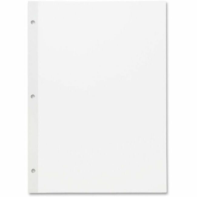 Sparco Unruled Filler Paper - 100 Sheets - Plain - Unruled Margin - 20 lb Basis Weight - Letter - 8 1/2" x 11" Sheet Size - White Paper - Subject, Reinforced Edges - Recycled - 100 / Pack